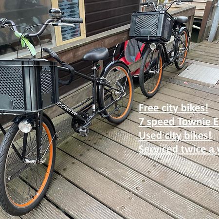 Houseboat Apartment With Water Terrace, Free Parking, Free Bikes & Fast Wifi Amsterdam Bagian luar foto